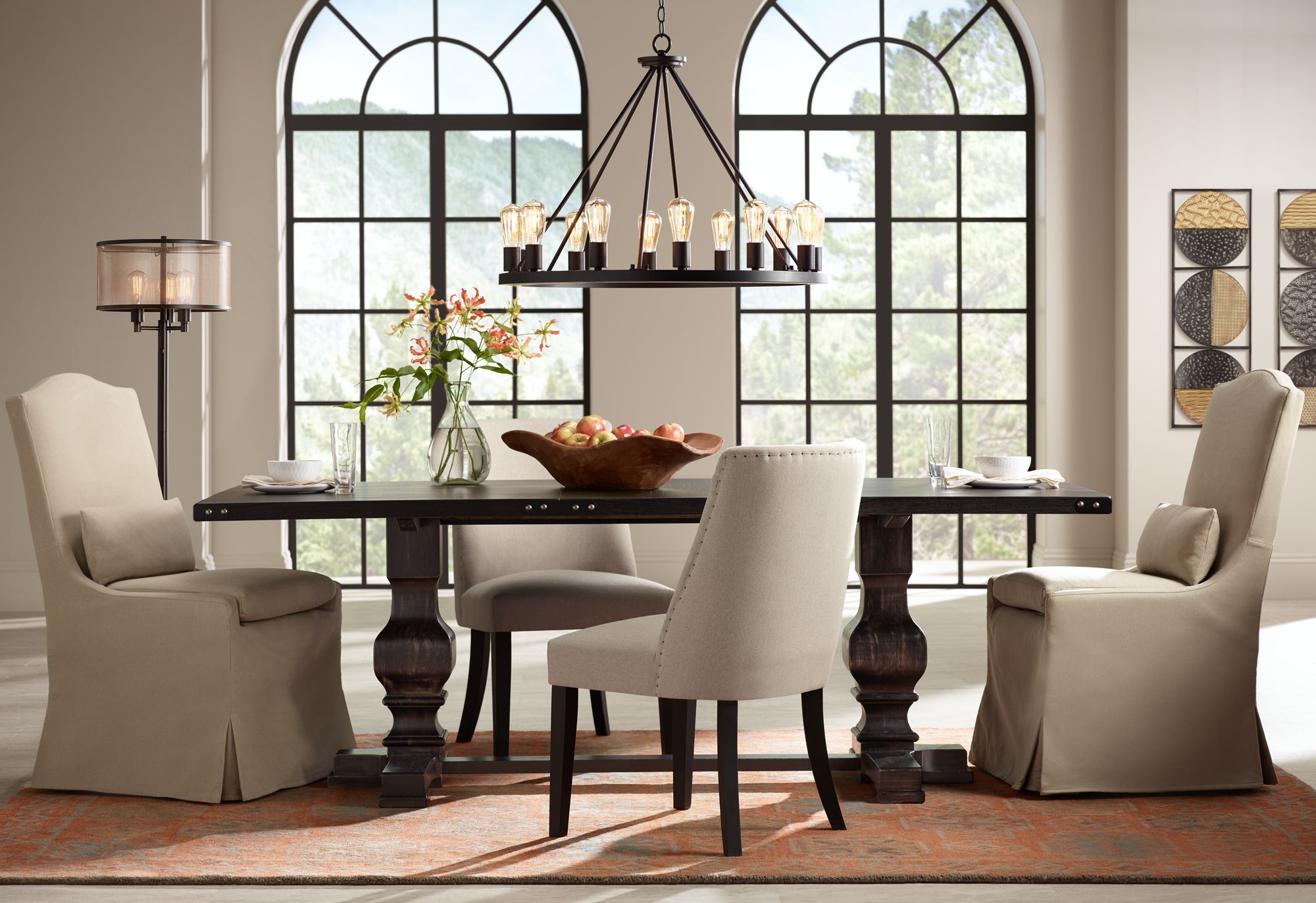 wagon wheel dining room chandelier