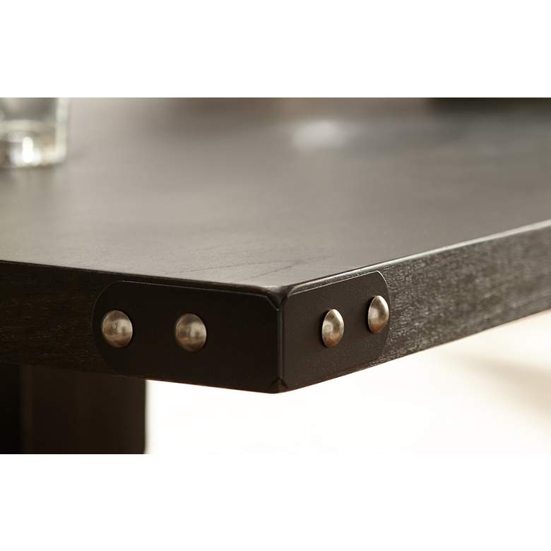 Image 1 Manchester 88" Wide Vintage Black Dining Table in scene