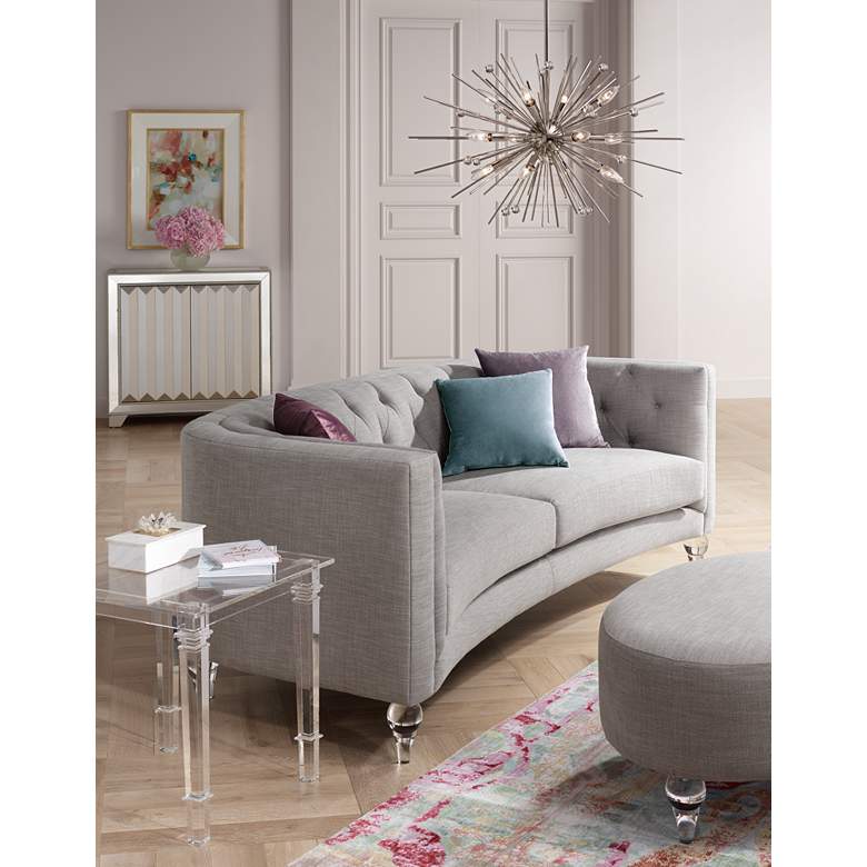 Image 1 Tustin 21 1/2" Square Clear Lucite Acrylic End Table in scene