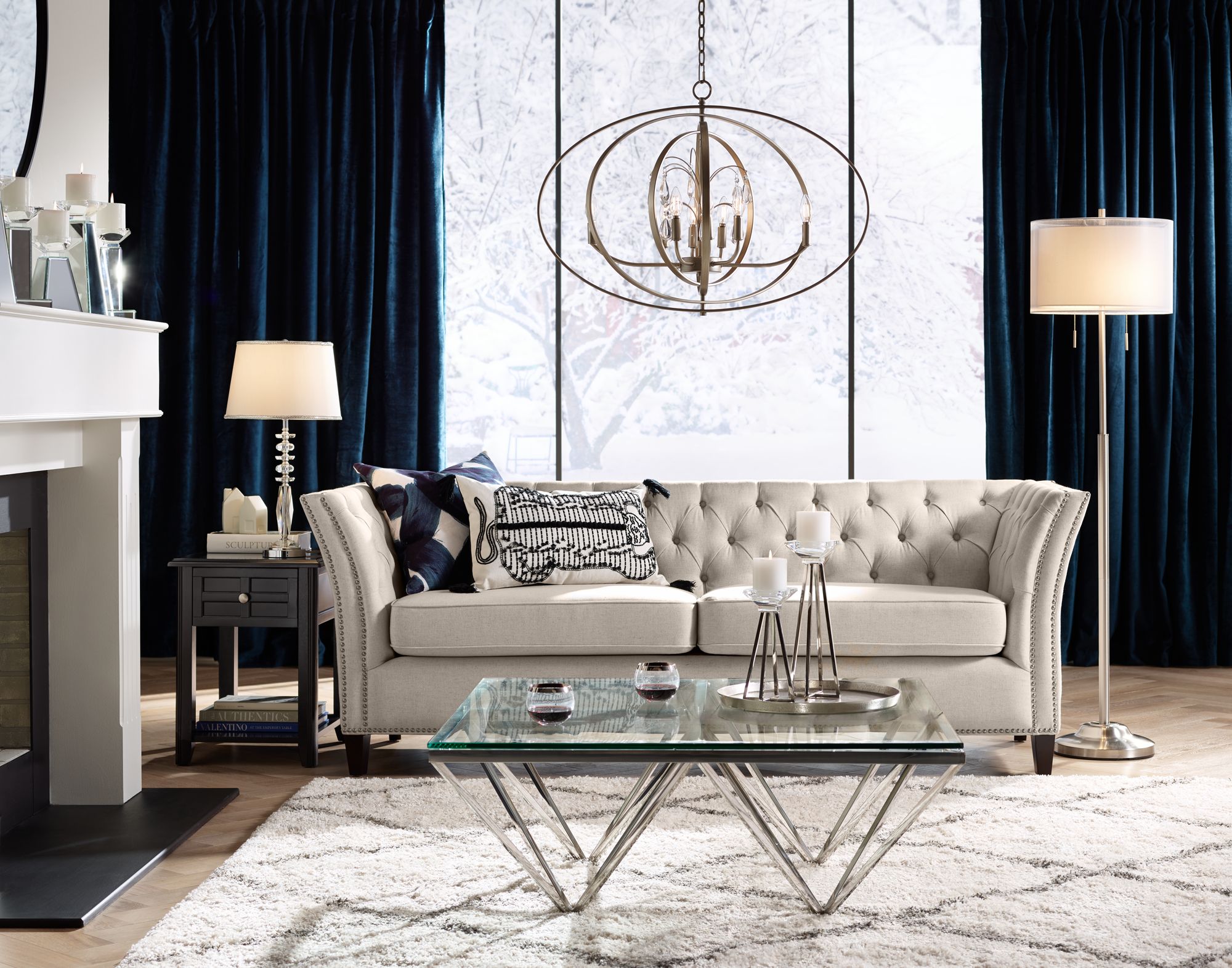 roxie brushed nickel floor lamp