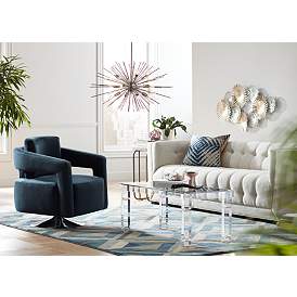 Image1 of Sparks 45" Wide Gold and Silver Metal Wall Art in scene