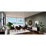1_Quoizel Miccio 38"W Bronze Gold 6-Light Island Chandelier in scene