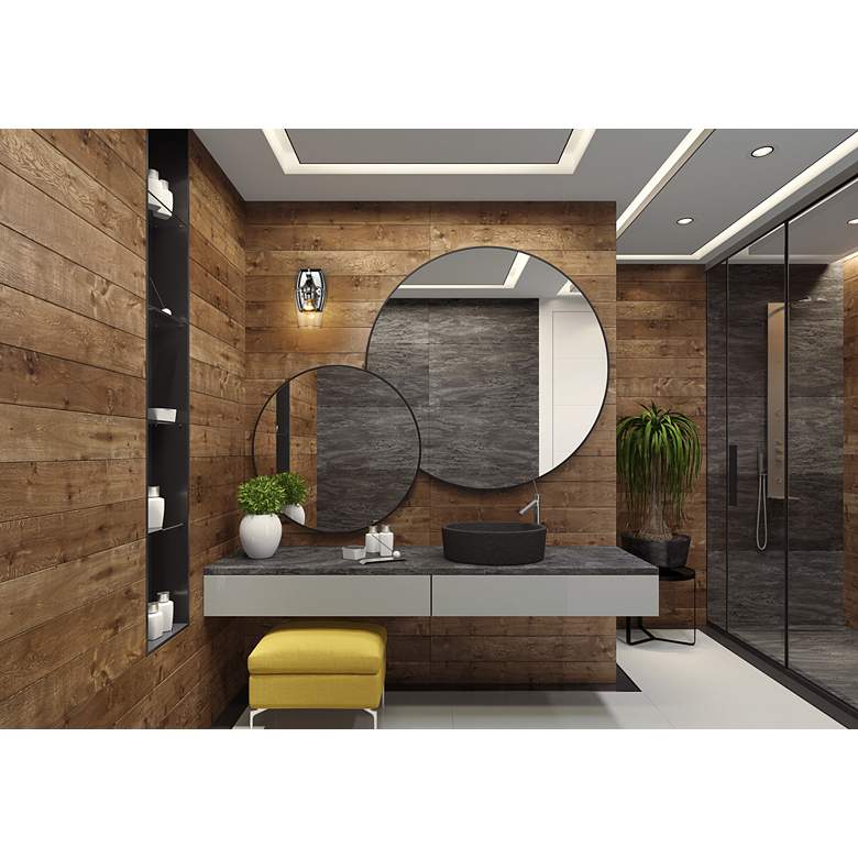 Image 1 Joliet 9 1/2" High Chrome Wall Sconce in scene