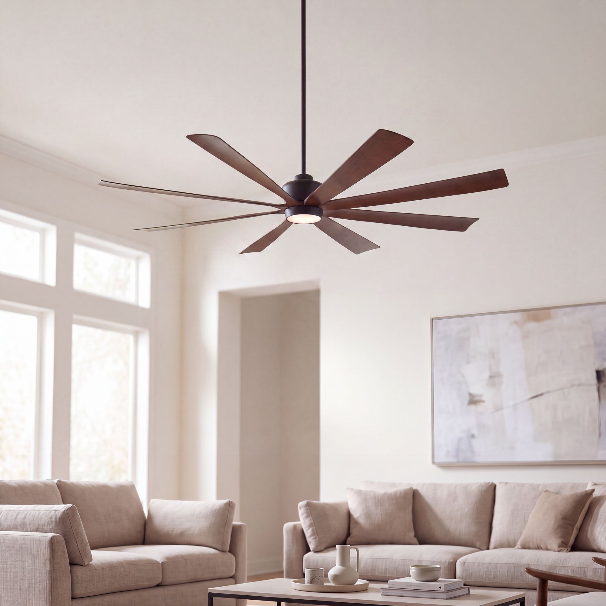 Watch A Video About the Casa Grande Matte Black and Dark Walnut LED Large Ceiling Fan