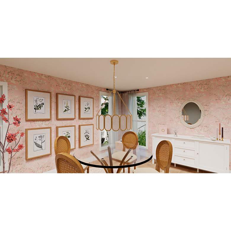 Image 1 Quoizel Amalia 22" Wide Light Gold 4-Light Pendant in scene