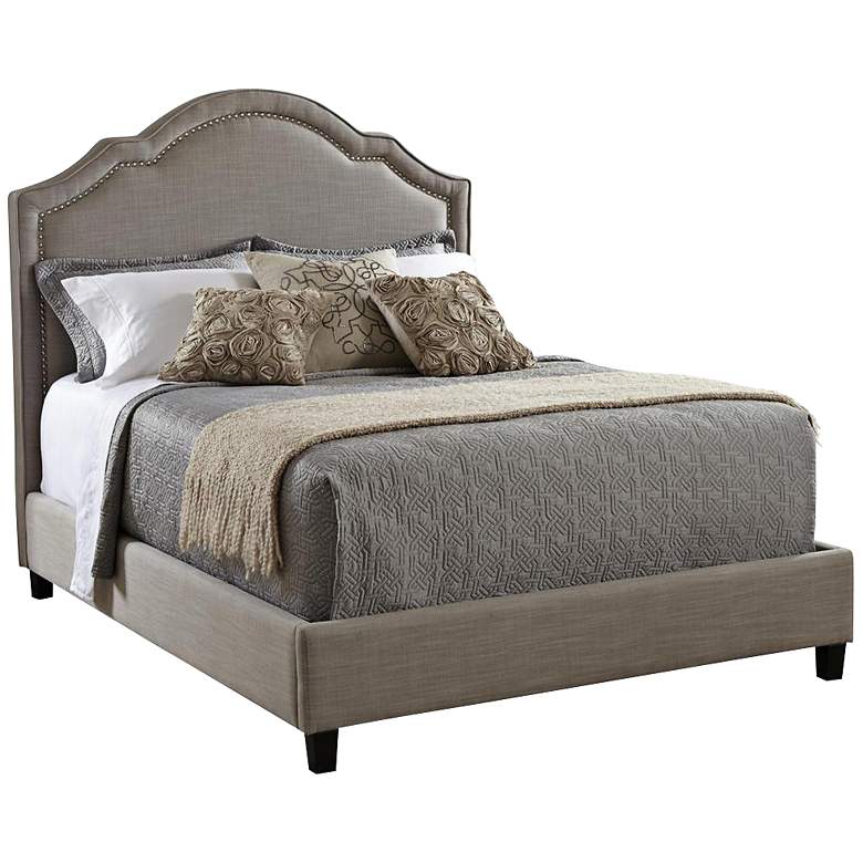 Image 1 1883 Nail Head Upholstered Queen Complete Bed