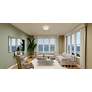 1_Quoizel Prewett 16" Wide Brushed Nickel Ceiling Light in scene
