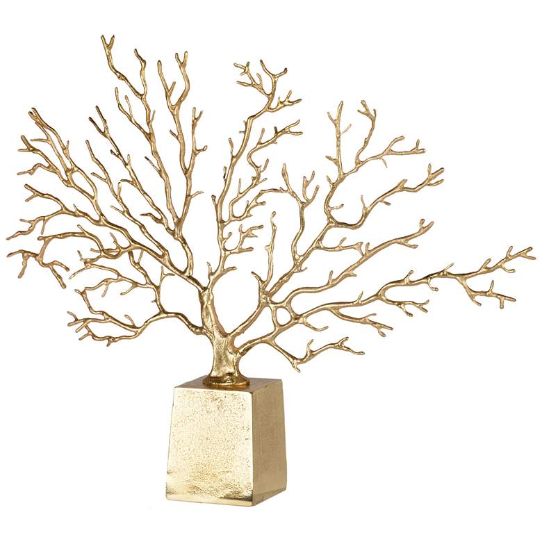 Image 1 19.3" Gold Tree Accent