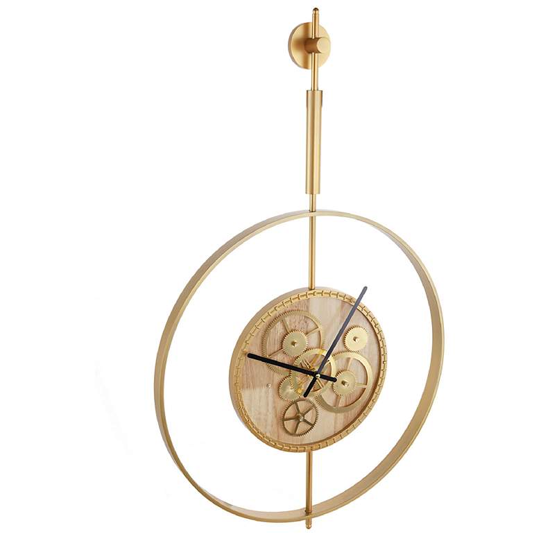 Image 2 19.5" Hanging Gold Gear Clock more views