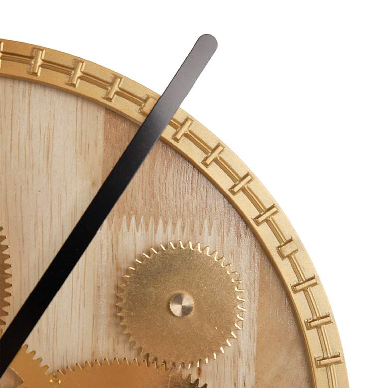 Image 4 19.5" Hanging Gold Gear Clock more views