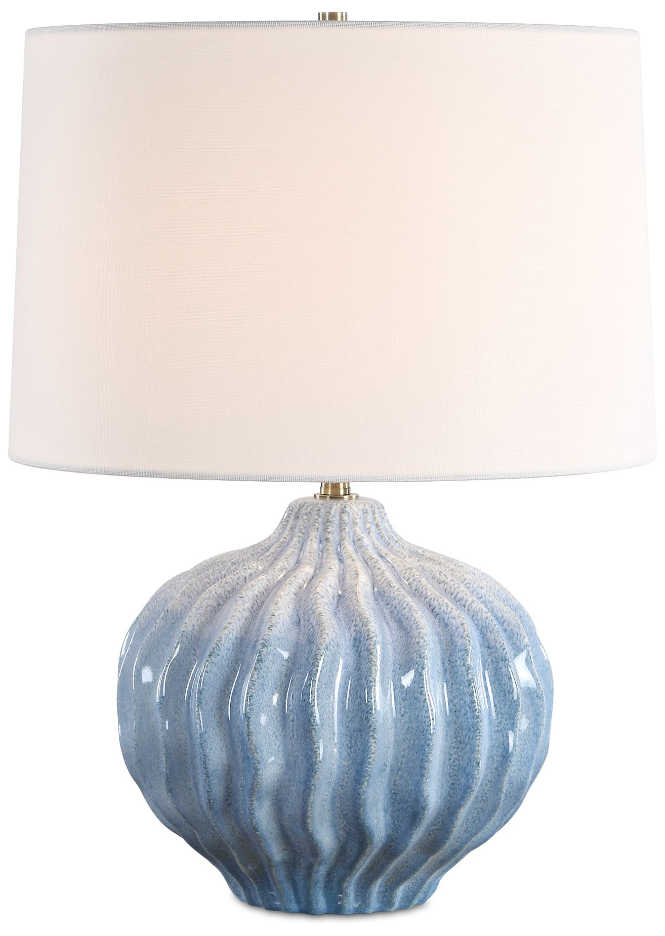 Image 2 19" High Light Blue Ceramic Table Lamp