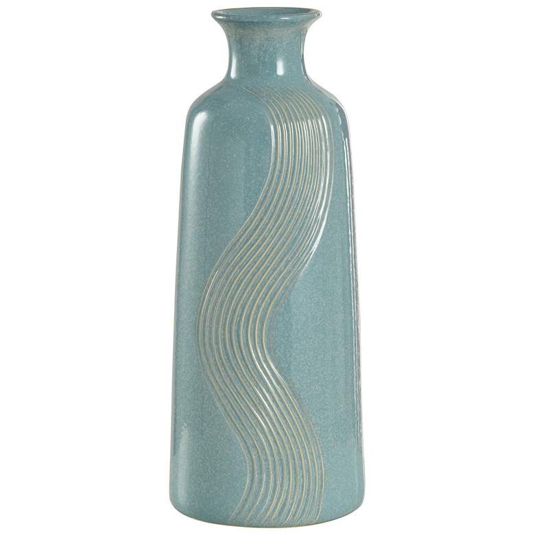 Image 1 19 inch Avida Blue Decorative Ceramic Vase