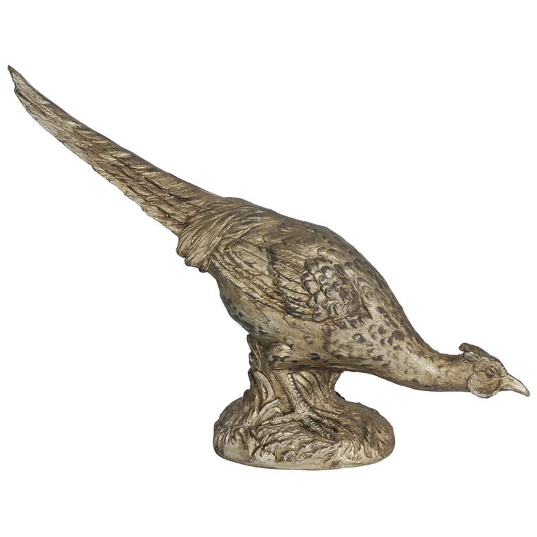 Image 1 19 inch Bronze Arturo Grazing Pheasant Accent