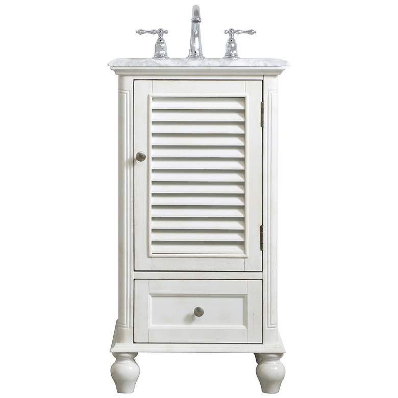 Image 1 19 Inch Single Bathroom Vanity In Antique White