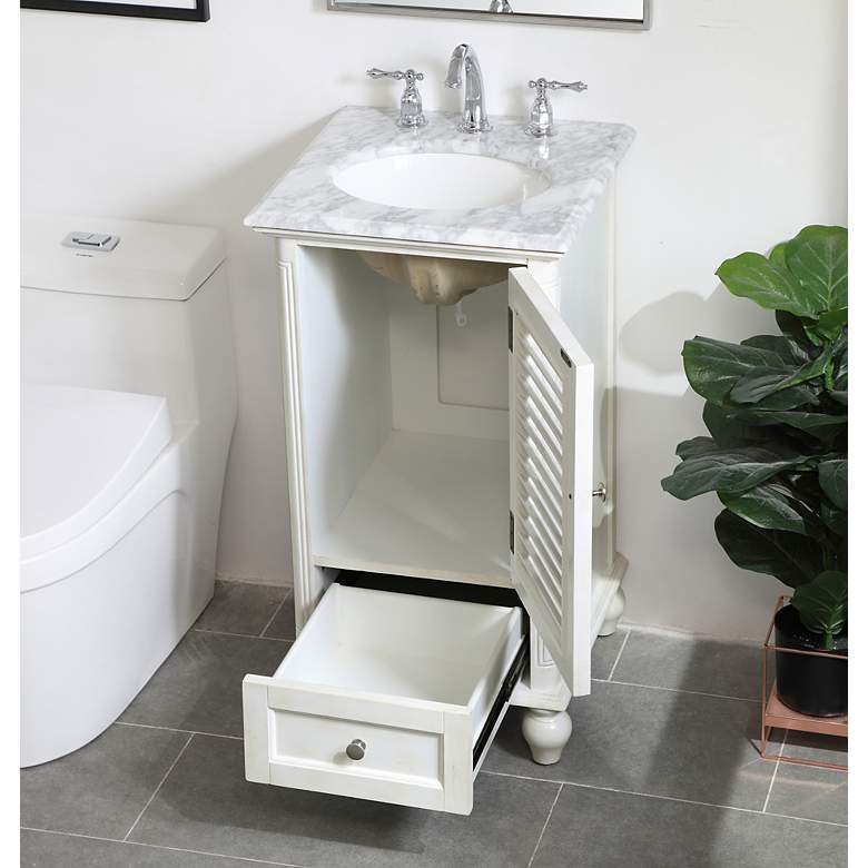 Image 4 19 Inch Single Bathroom Vanity In Antique White more views