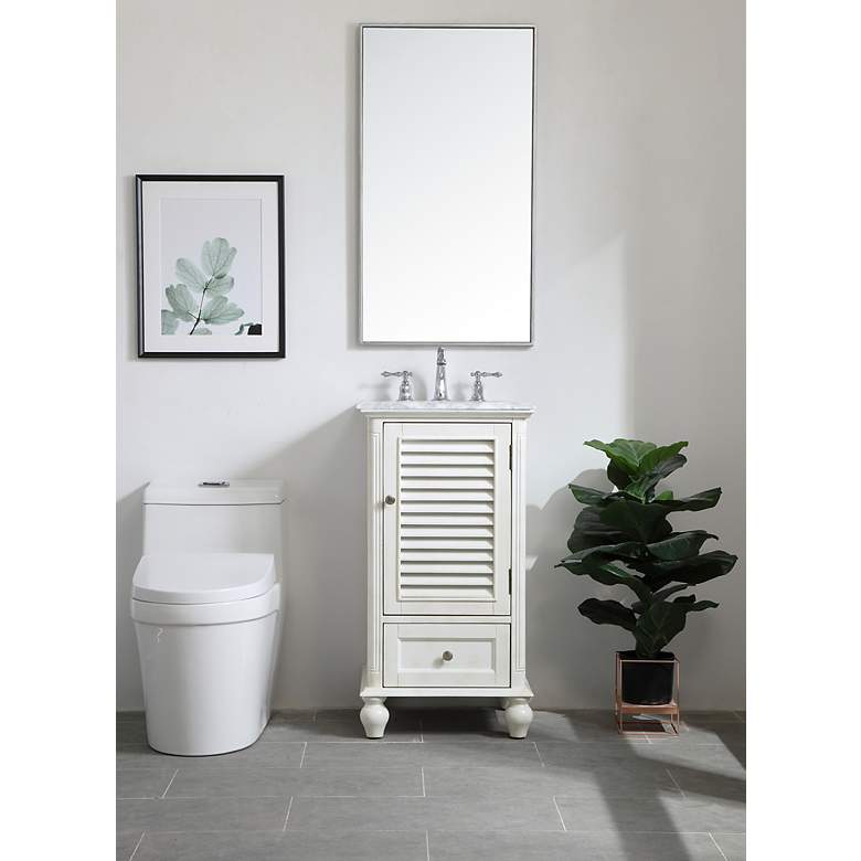 Image 7 19 Inch Single Bathroom Vanity In Antique White more views