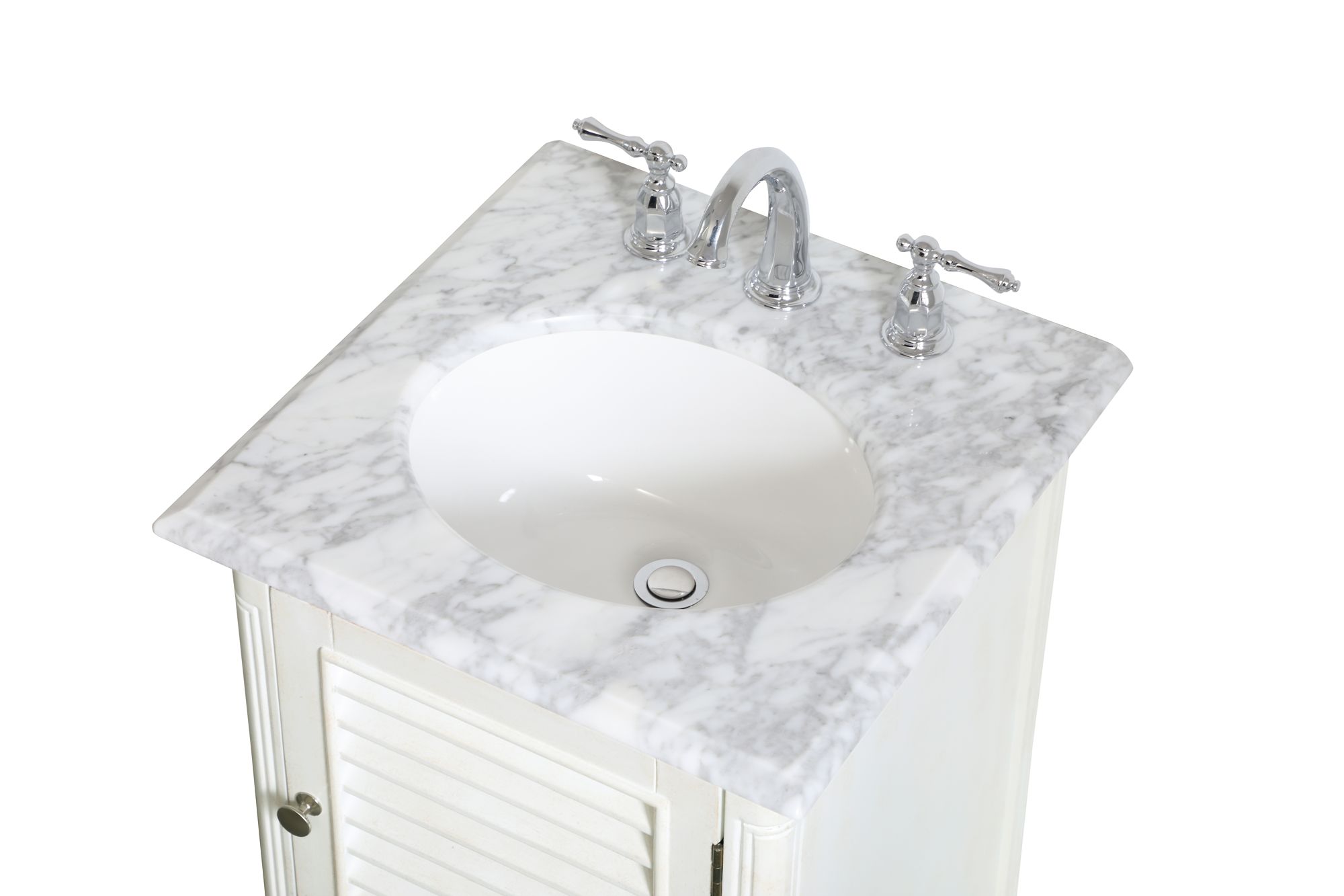 19 Inch Single Bathroom Vanity In Antique White