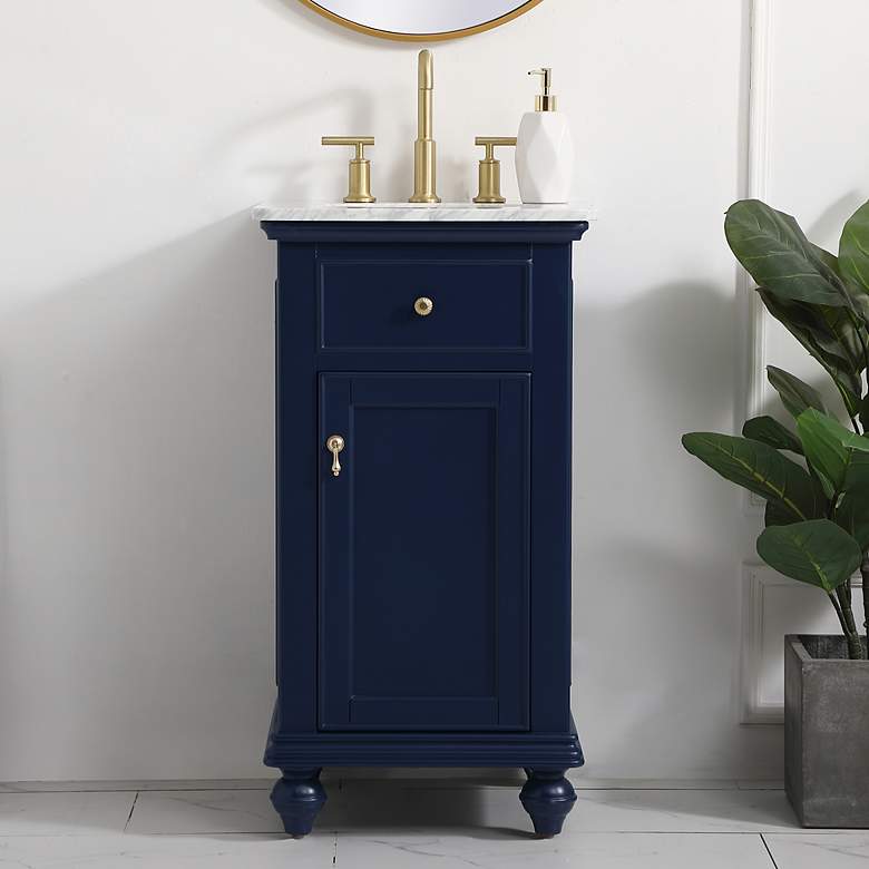Image 1 19 Inch Single Bathroom Vanity In Blue