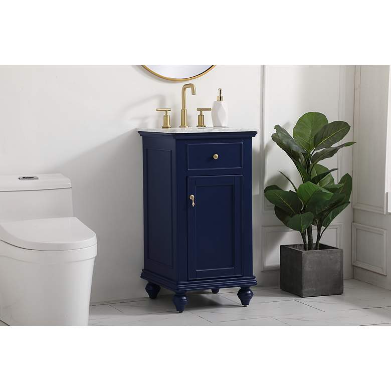 Image 3 19 Inch Single Bathroom Vanity In Blue more views