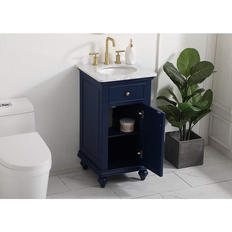 Image 4 19 Inch Single Bathroom Vanity In Blue more views