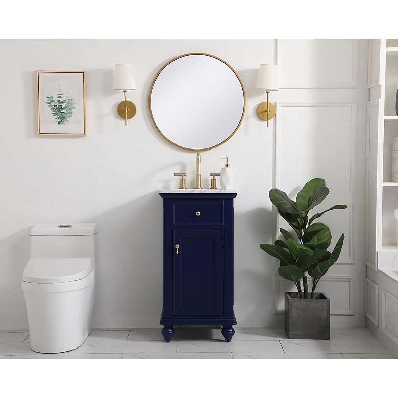 Image 5 19 Inch Single Bathroom Vanity In Blue more views