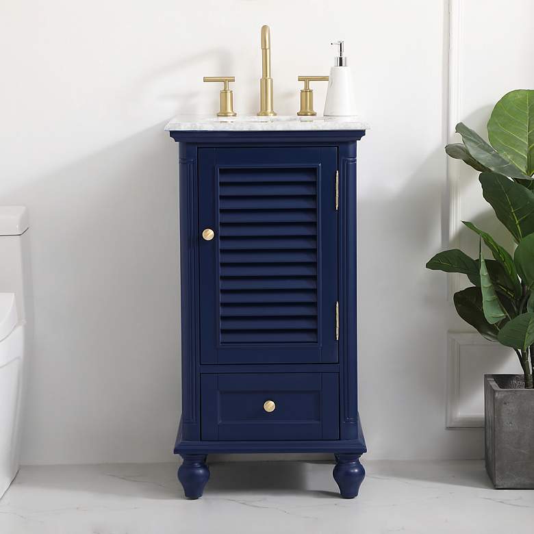 Image 1 19 Inch Single Bathroom Vanity In Blue
