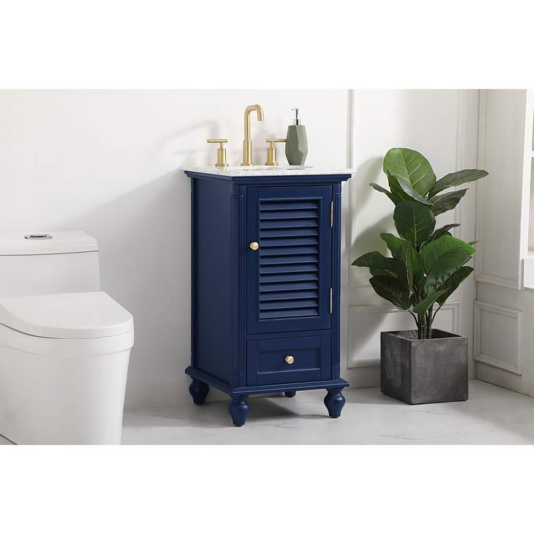 Image 3 19 Inch Single Bathroom Vanity In Blue more views