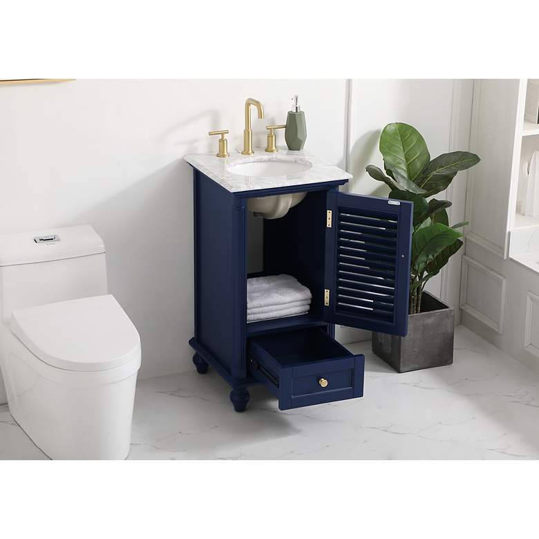 Image 4 19 Inch Single Bathroom Vanity In Blue more views