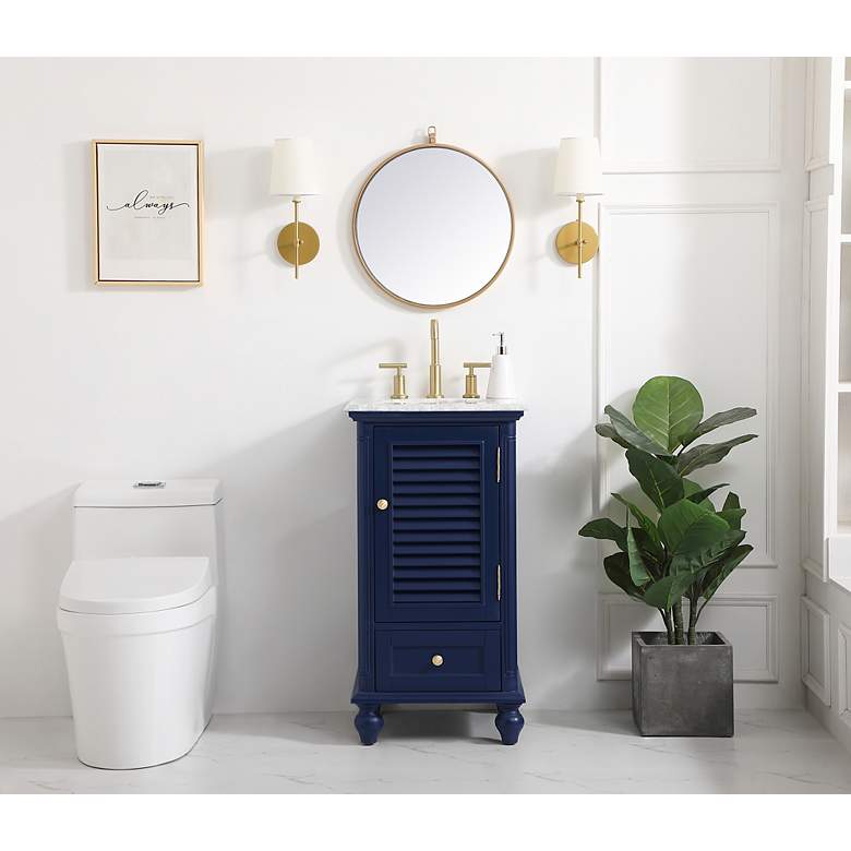 Image 5 19 Inch Single Bathroom Vanity In Blue more views