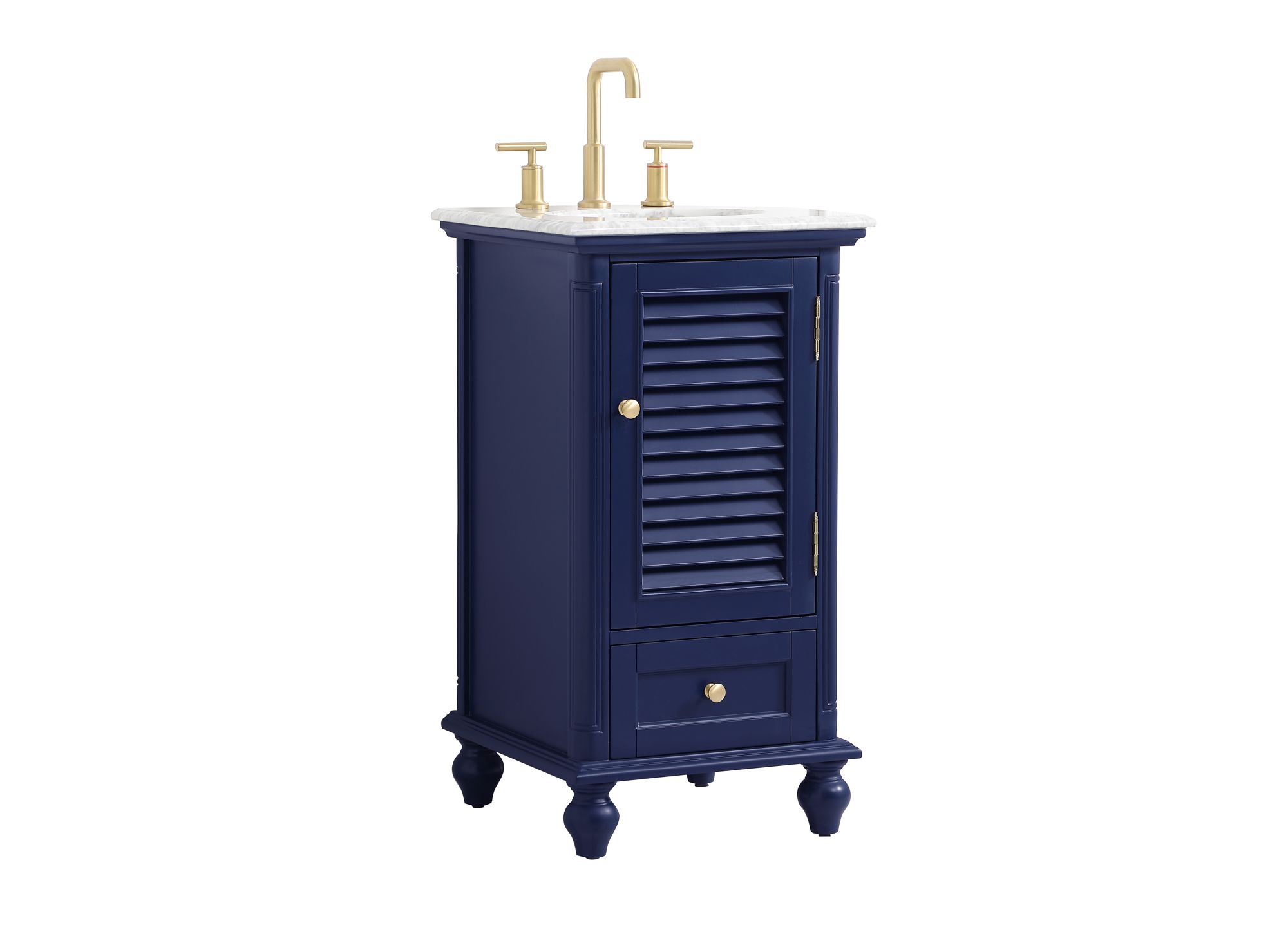 19 Inch Single Bathroom Vanity In Blue