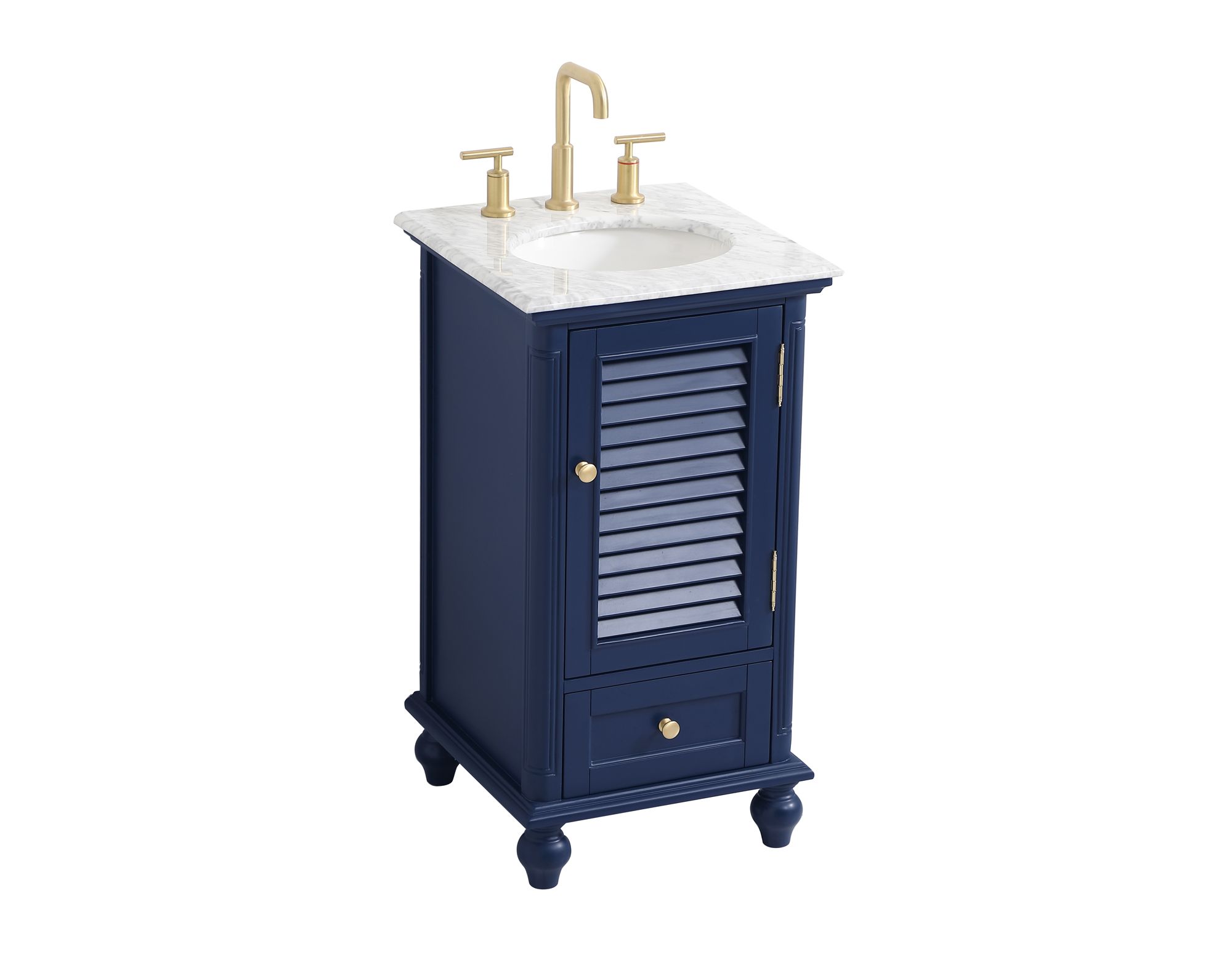 19 Inch Single Bathroom Vanity In Blue