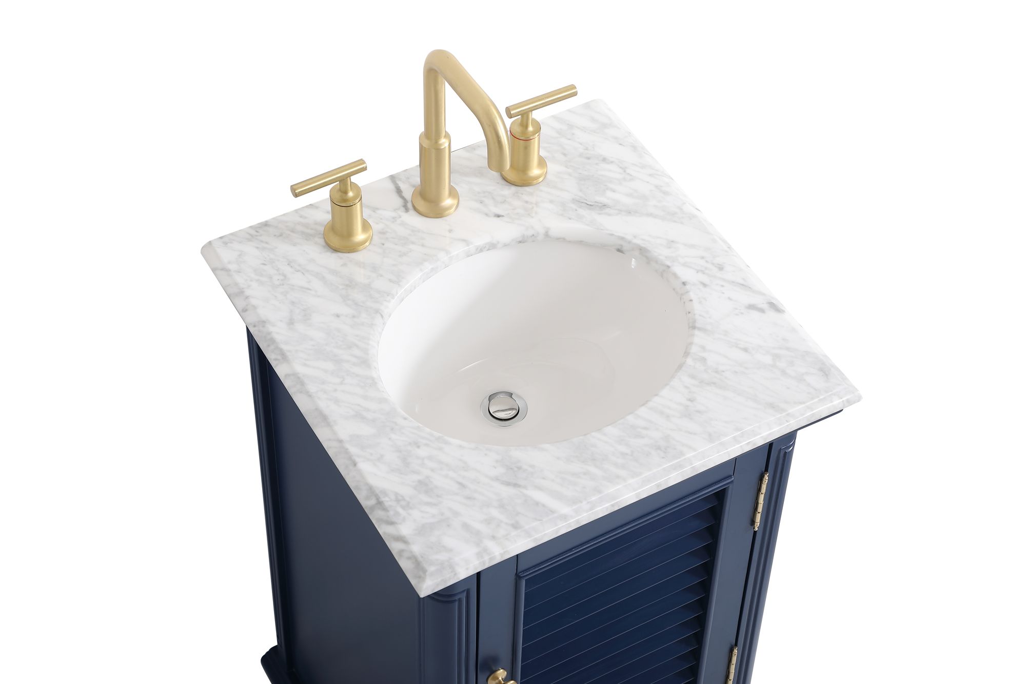 19 Inch Single Bathroom Vanity In Blue