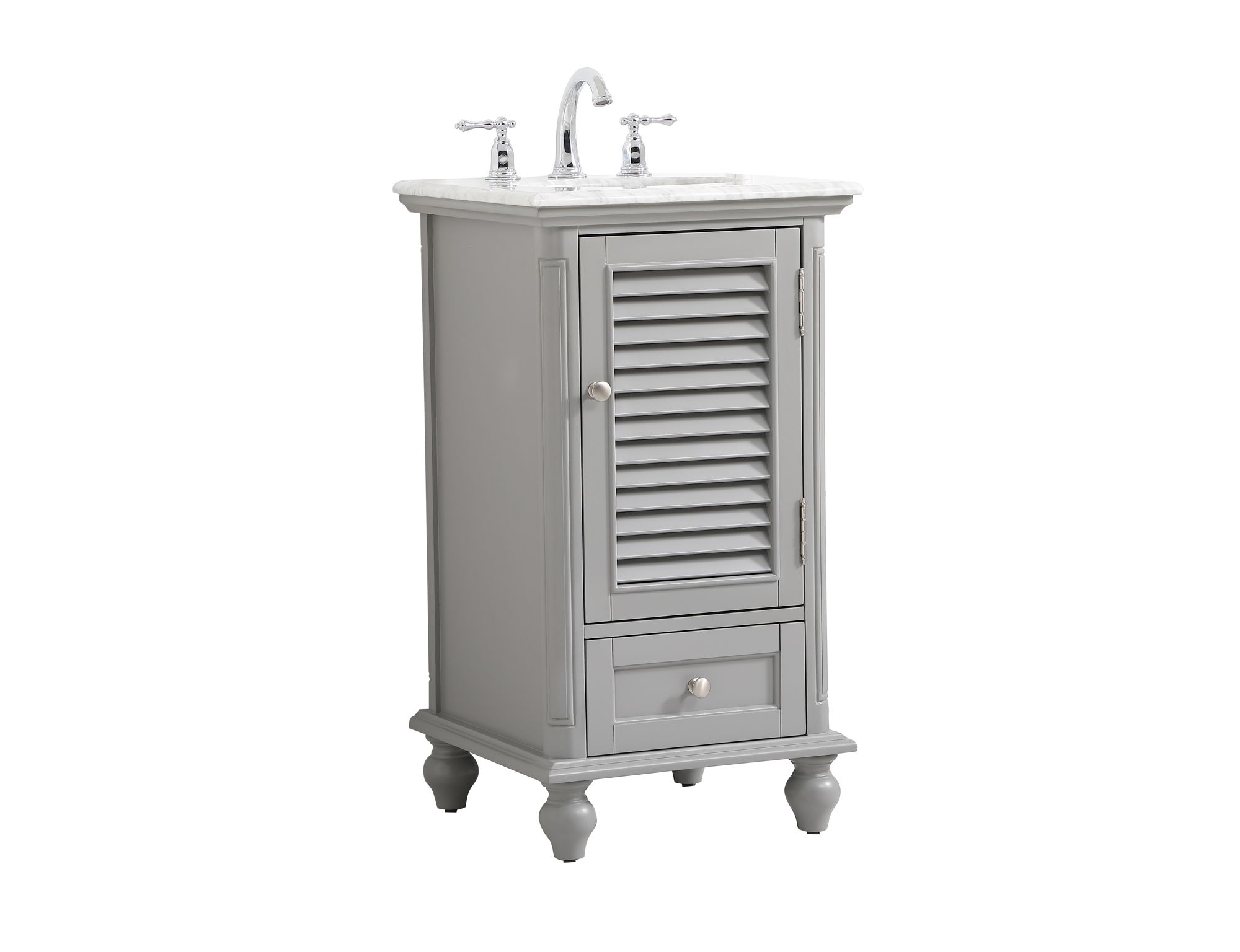 19 Inch Single Bathroom Vanity In Grey