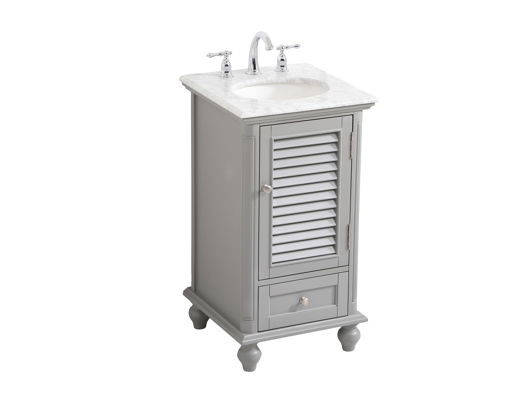 19 Inch Single Bathroom Vanity In Grey