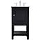 19 Inch Single Bathroom Vanity Set In Black