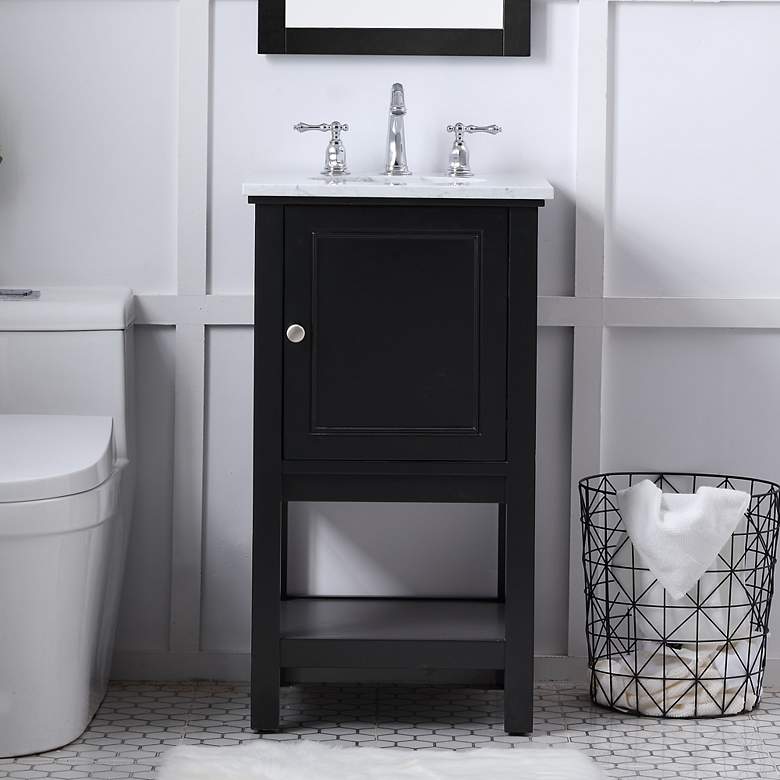 Image 1 19 Inch Single Bathroom Vanity Set In Black