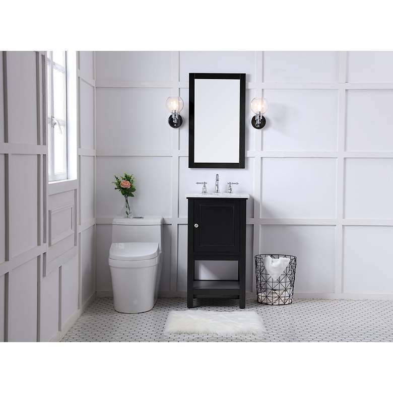Image 7 19 Inch Single Bathroom Vanity Set In Black more views