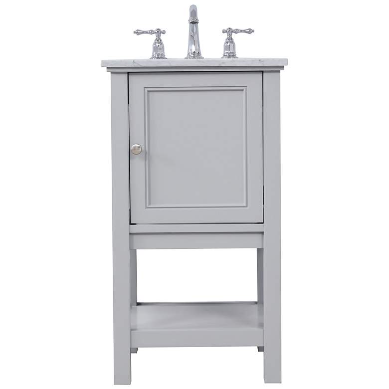 Image 2 19 Inch Single Bathroom Vanity Set In Grey