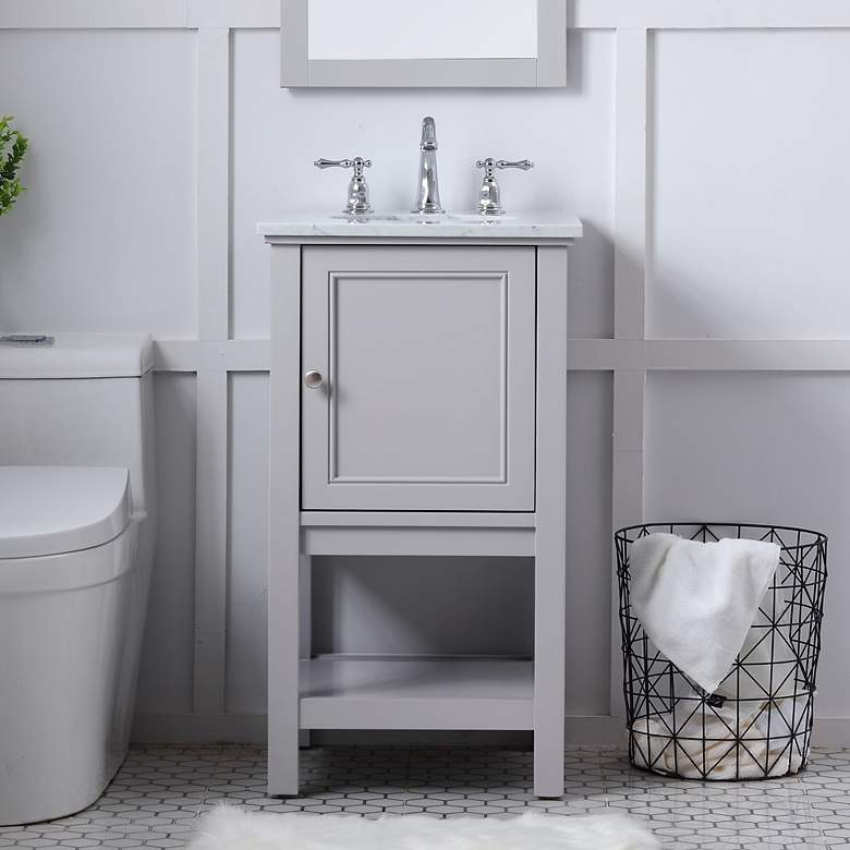 Image 1 19 Inch Single Bathroom Vanity Set In Grey