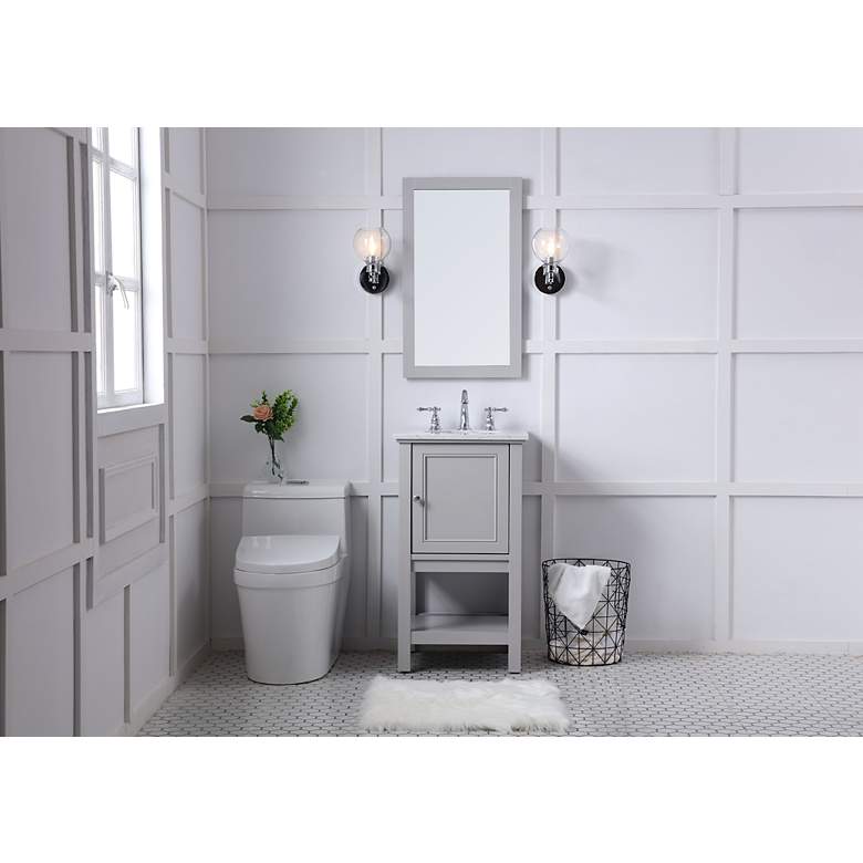 Image 3 19 Inch Single Bathroom Vanity Set In Grey more views