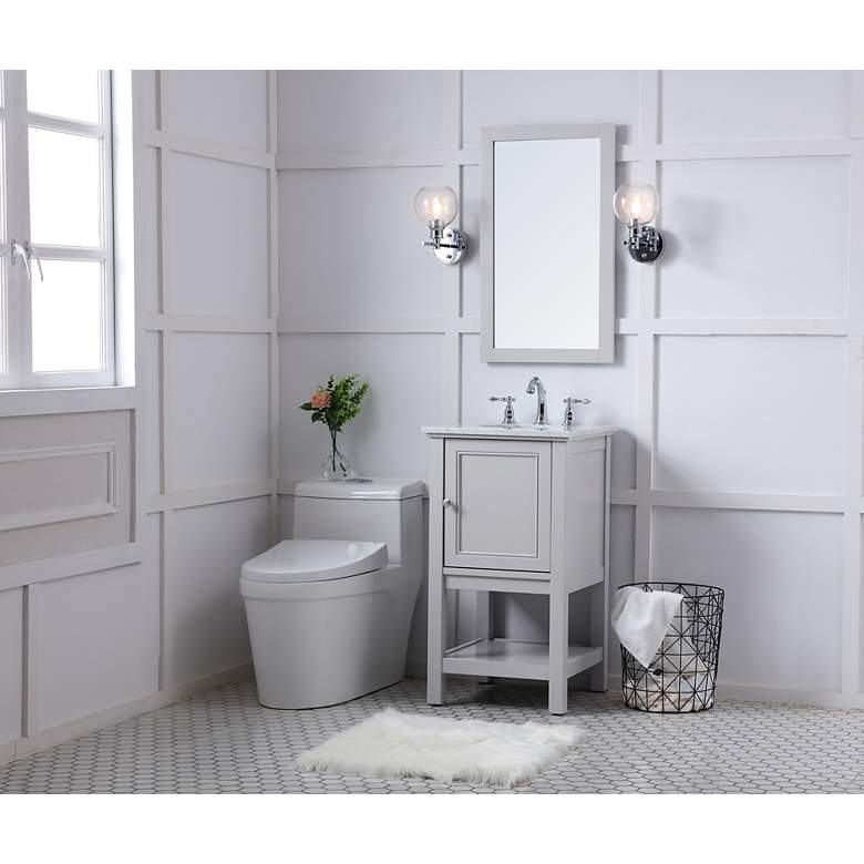 Image 4 19 Inch Single Bathroom Vanity Set In Grey more views