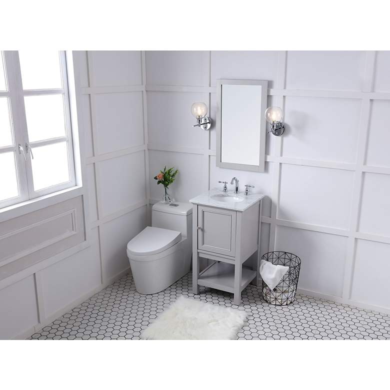 Image 5 19 Inch Single Bathroom Vanity Set In Grey more views