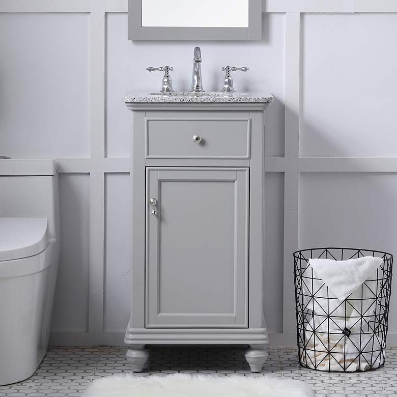 Image 1 19 Inch Single Bathroom Vanity Set In Light Grey