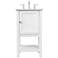 19 Inch Single Bathroom Vanity Set In White