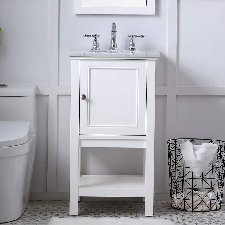 Image 1 19 Inch Single Bathroom Vanity Set In White