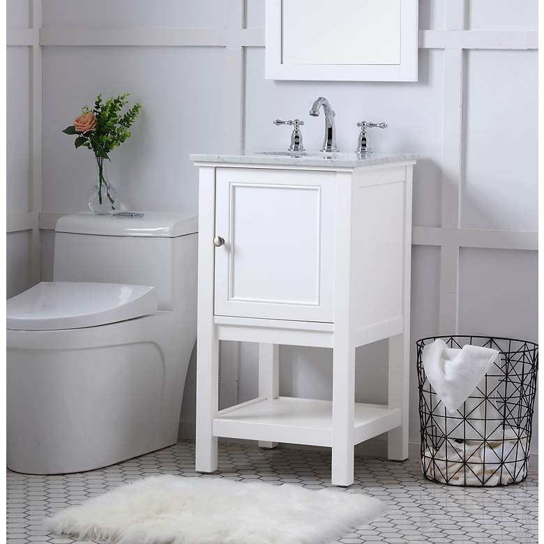 Image 3 19 Inch Single Bathroom Vanity Set In White more views