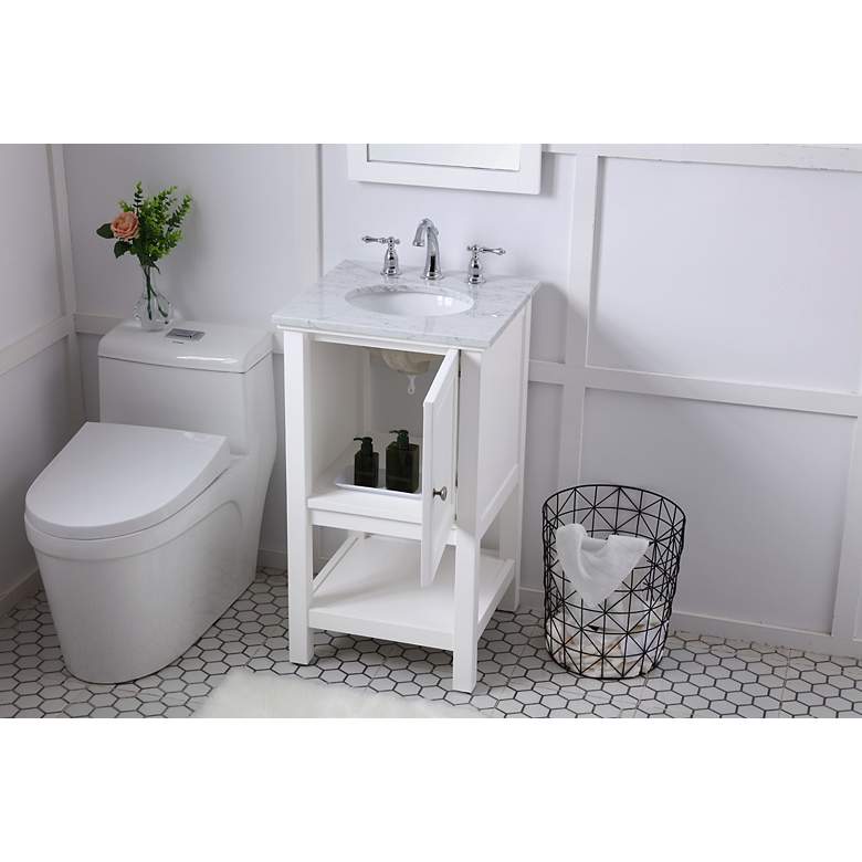 Image 4 19 Inch Single Bathroom Vanity Set In White more views