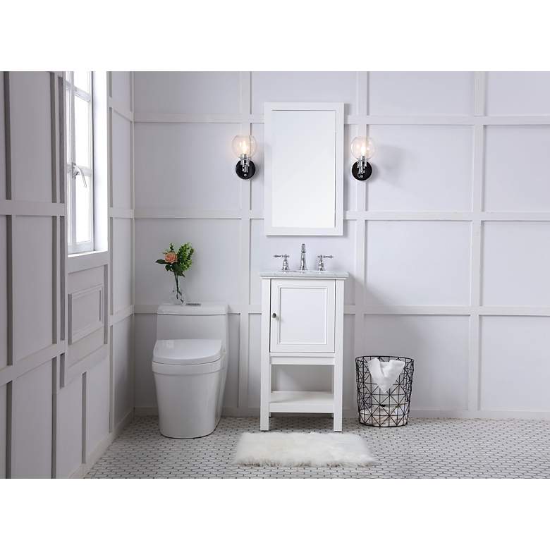 Image 7 19 Inch Single Bathroom Vanity Set In White more views