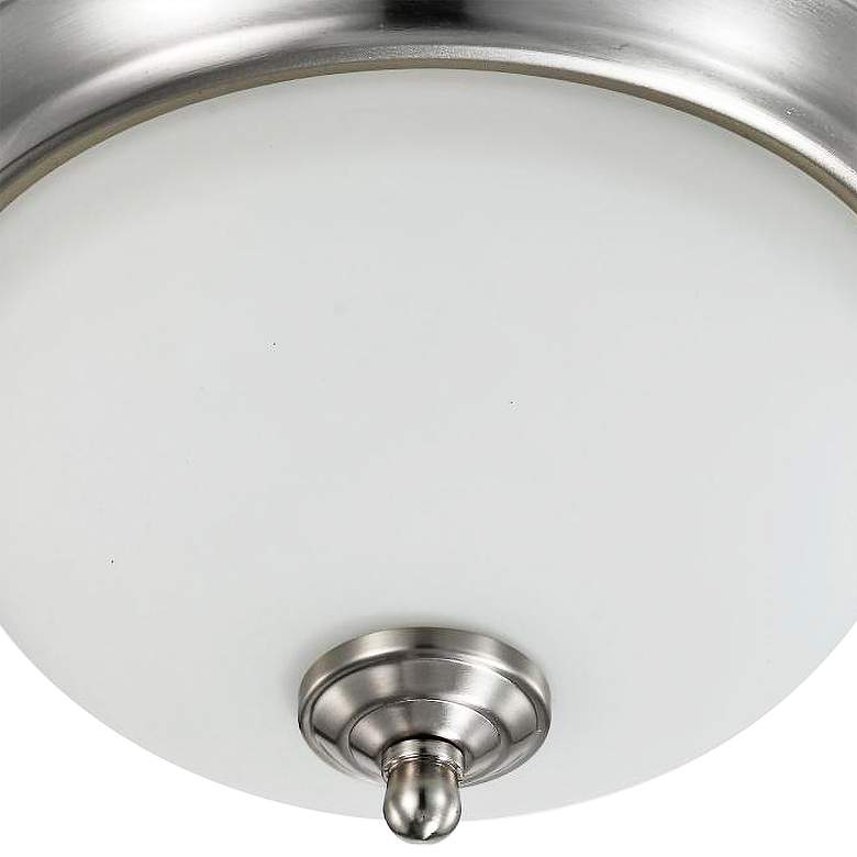 Image 2 19 Watt; 11 inch; LED Flush Mount; 3000K; Brushed Nickel; Frosted Glass more views