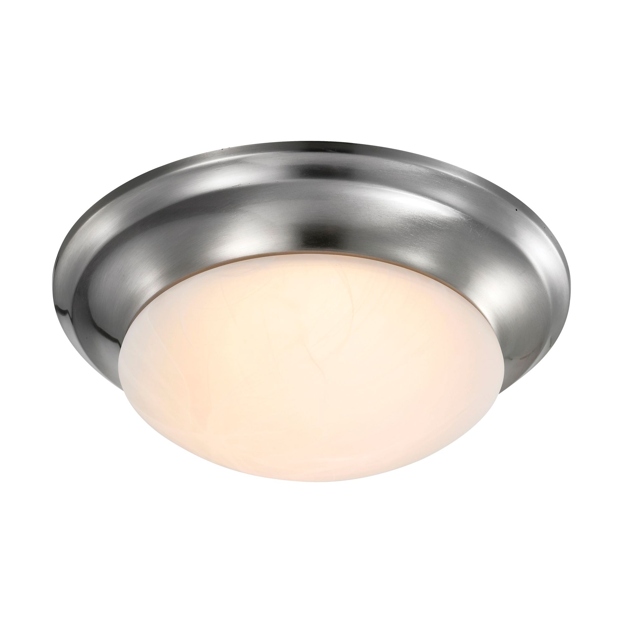 Image 6 19 Watt; 11 inch; LED Twist & Lock Flush Mount Fixture; Brushed Nickel more views
